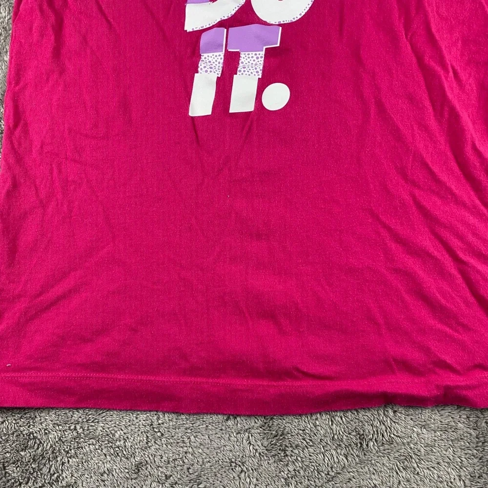 Nike Sportswear Just Do It Short Sleeve T-shirt Youth Girls Medium Pink